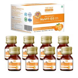 The Old Natural Set of 8 Nuvit D3 Vitamin D3 60000 Iu - 5 ml (Nano Shots - 40Ml)-0