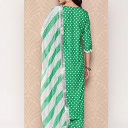 Varanga Bandhani Printed Sequinned Kurta with Palazzos & Dupatta image 4