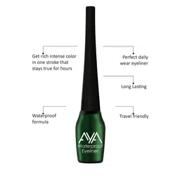 AYA Set of 2 Green and Silver Waterproof Eyeliner 5ml Each image 4