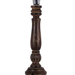 Homesake Brown & Black Solid Handcrafted Bedside Standard Table Lamp with Shade image 4