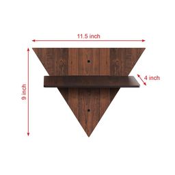 RANDOM Set of 5 Coffee Brown MDF Basic Wall Shelves image 5