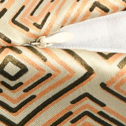 HOUZZCODE Beige & Orange Set of 5 Geometric Square Cushion Covers image 3