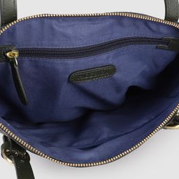 Hidesign Green Textured Leather Structured Shoulder Bag image 4