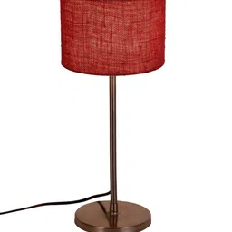 Devansh Pink Solid Cylindrical Table Lamp image 3