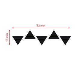 RANDOM Black Set of 5 MDF Basic Wall Shelf image 3