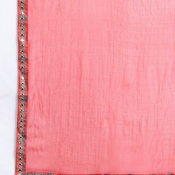 Sangria Ethnic Motifs Print Mirror Work Zari Embroidered Kurta with Sharara & Dupatta image 4