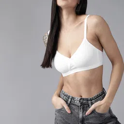 Roadster White Solid Non-Wired Non Padded Everyday Bra RDST-PAAM-BRA-013-27