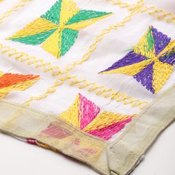 SWI Stylish Embroidered Dupatta with Phulkari image 4