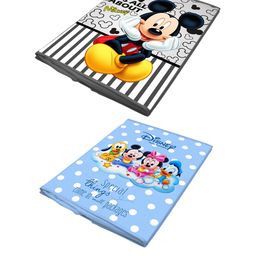 Kuber Industries Set Of 2 Disney Print Foldable Storage Organizer Box With Handles & Lids image 3