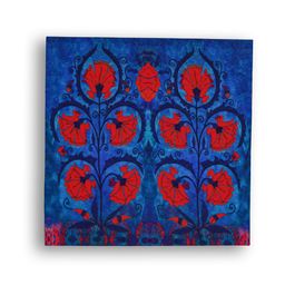 SEJ by Nisha Gupta Set of 2 Wall Art and 1 Square 35.5 cm Analogue Wall Clock image 3