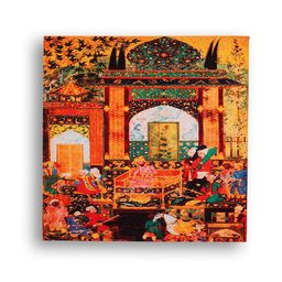 SEJ by Nisha Gupta Set of 2 Wall Art and 1 Square 35.5 cm Analogue Wall Clock image 2