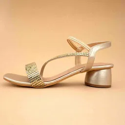 Ozuri Textured Open Toe Block Heels image 4