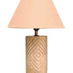 THE LIGHT STORE Brown Self-Design  Bedside Standard Table Lamp image 5