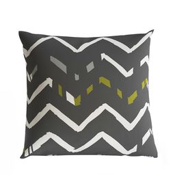 Divine Casa Grey & White Set of 5 Abstract Square Cushion Covers image 3