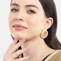 Anouk Gold-Plated Circular Studs Earrings-16