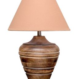 THE LIGHT STORE Brown Self-Design Table Lamp With Beige Shade image 3