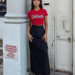 Stylecast X Hersheinbox Typography Printed Crop Top image 2