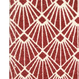 Saral Home Set Of 6 Red & White Geometric Woven-Design Rectangular Table Placemats image 4