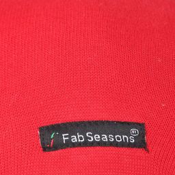 FabSeasons Unisex Red Solid Beanie image 5