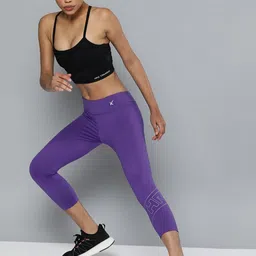 HRX by Hrithik Roshan Training Women Royal Purple Rapid-Dry Brand Carrier Tights-picture-29