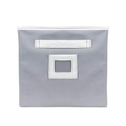 Kuber Industries Set Of 4 Grey Solid Large Storage Cube With Handle image 3