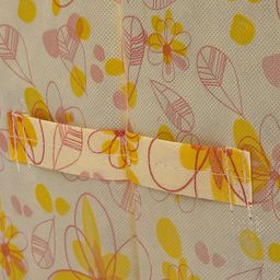 Kuber Industries Set of 3 Yellow Floral Printed Large Stacker Foldable Wardrobe Organizers image 4