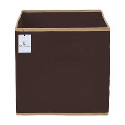 Kuber Industries Set Of 2 Brown Solid Large Storage Cube With Handle image 2
