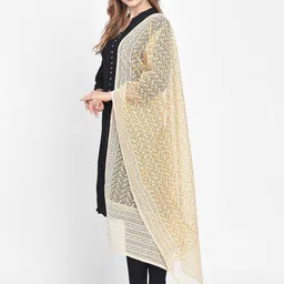 Dupatta Bazaar Yellow Embroidered Dupatta image 2