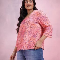 DressBerry Curve Square Neck Abstract Print A-Line Top image 2