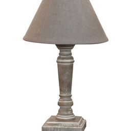 THE LIGHT STORE Grey Solid Contemporary Bedside Table Lamp with Shade image 3