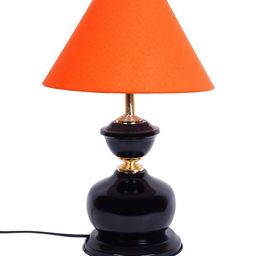 Devansh Orange & Black Traditional Table Lamp with Shade image 3