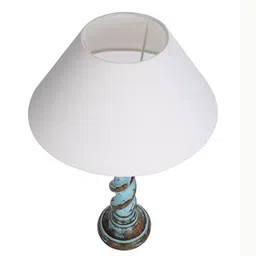 Homesake White & Brown Set of 2 Bedside Standard Table Lamp with Shade image 3