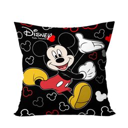 Kuber Industries Set of 2 Black & Red Printed Floor Cushions image 2
