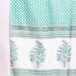 Anouk Floral Printed Mirror Work Pure Cotton Kurta with Trousers & With Dupatta image 4