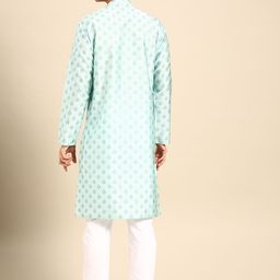 MANQ Men Ethnic Motifs Printed Regular Kurta with Pyjamas image 4