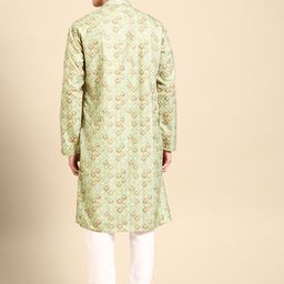 MANQ Men Ethnic Motifs Printed Regular Kurta with Churidar image 5