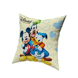 Kuber Industries Set Of 4 Cream-Coloured & Blue Both Side Disney Printed Reversible Cushion image 3