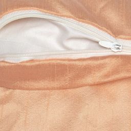 Alina decor Peach-Coloured Set of 2 Embellished Square Cushion Covers image 5