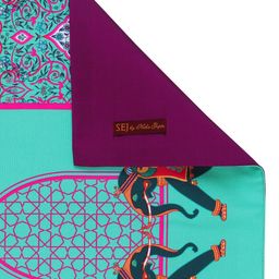 SEJ by Nisha Gupta Set of 6 Green & Pink Printed Table Placemats image 2