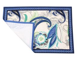 HOME AFFAIRS Set Of 6 Blue & White Ethnic Motifs Cotton Table Placemats image 3