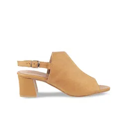 Mochi Peep Toe Block Heels With Backstrap image 4