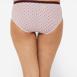 SOIE Pack of 3 High Rise Full Coverage Solid and Printed Cotton Stretch Hipster Briefs image 2