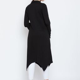 Hypernation Black Solid Open Front Shrug image 3