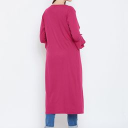 Hypernation Burgundy Solid Open Front Shrug image 2
