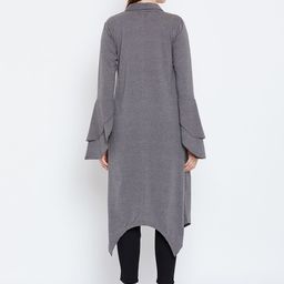 Hypernation Charcoal Solid Open Front Longline Shrug image 2