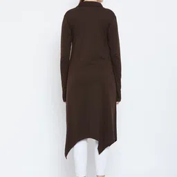 Hypernation Brown Solid Open Front Shrug image 3