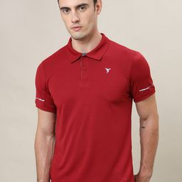 Technosport Polo Collar Anti Static Slim Fit Active T-shirt-image-33