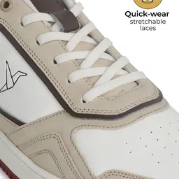 yoho Men Mid Top Colourblocked Lightweight Memory Foam Insole Contrast Sole Sneakers image 4