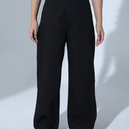 Hubberholme Women 90's baggy High-Rise Heavy Fade Stretchable cotton Jeans-image-71