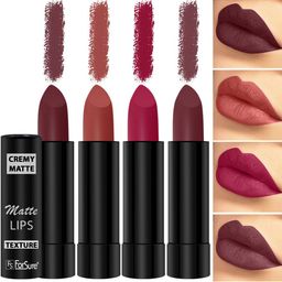 ForSure Set Of 4 Cremy Matte Long Lasting & Lightweight Lipstick - Shades 73-80-84-95-60